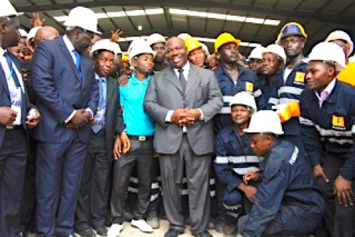 Ali Bongo inaugure Les Aciéries du Gabon