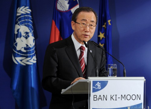 Ban Ki-moon se félicite de l&#039;appel à un dialogue national lancé par le président Ali Bongo