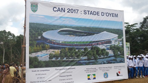 Le stade d’Oyem réalisé à 42%