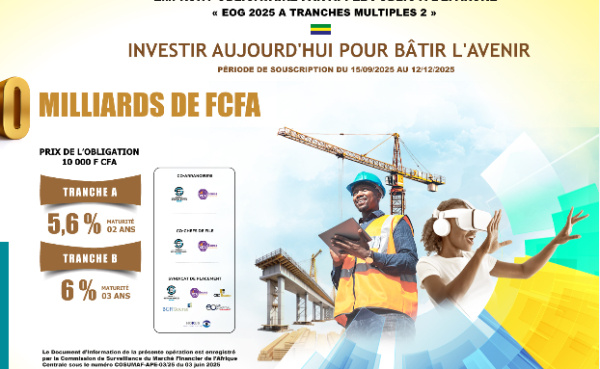 Emprunt obligataire : le Gabon cherche 50 milliards FCFA pour financer ses projets