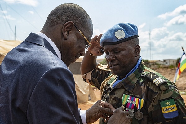 L’Onu honore le contingent gabonais de sa mission en RCA
