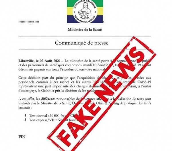 Covid-19 : au Gabon, le test demeure gratuit pour les non voyageurs (officiel)