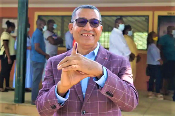 Carlos Manuel Vila Nova, le président de São-Tomé-et-Principe en visite à Libreville