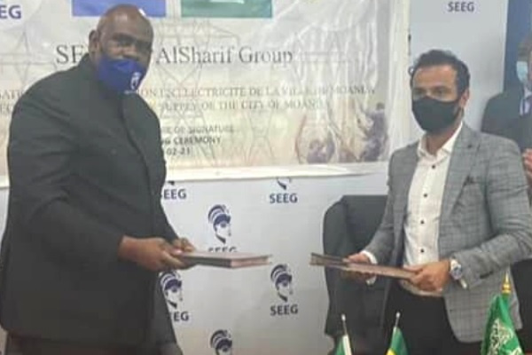 Le Saoudien Al Sharif signe un contrat avec la Seeg pour amélorer l&#039;alimention de la ville minière de Moanda en électricité